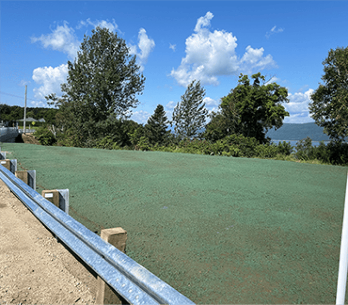 Revégétalisation d’un talus par hydro-ensemencement – Aménagement Marosa